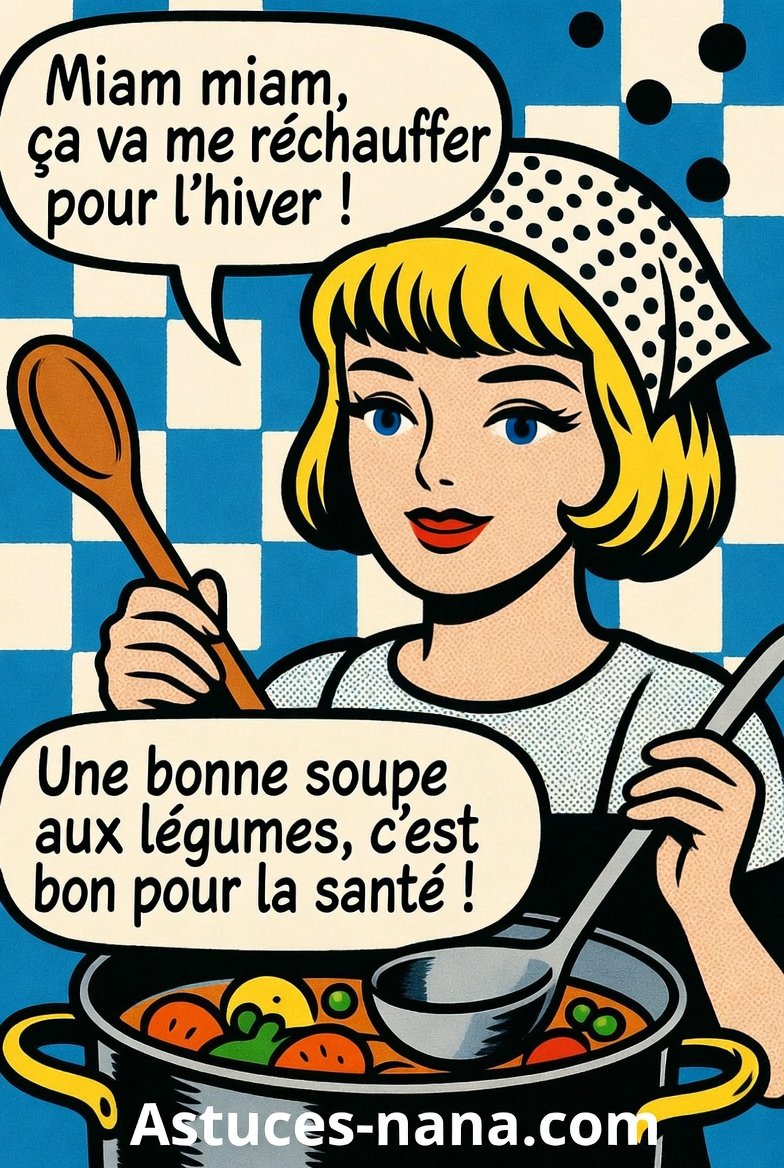 Une jeune femme prépare une soupe aux légumes . Astuces healthy pour l'hiver. Astuces-nana.com